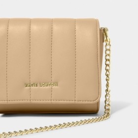 Katie Loxton Kendra Quilted Mini Crossbody soft tan