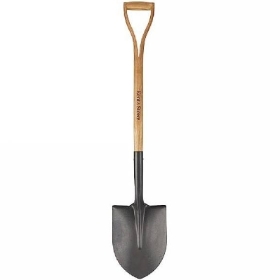 KENT & STOWE CARBON STEEL ROUND NOSED SHOVEL