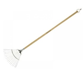 KENT & STOWE STAINLESS STEEL LONG HANDLED LAWN RAKE