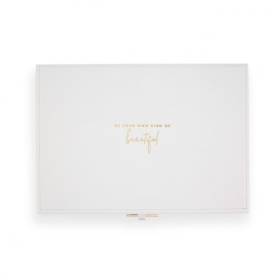 KATIE LOXTON LARGE JEWELLERY BOX BE YOUR OWN KIND OF BEAUTIFUL WHITE