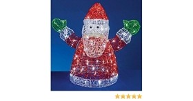 LIT SOFT ACRYLIC SANTA 74CM