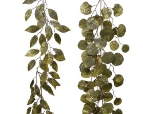 MOSS GREEN LEAF GARLAND 2 DESIGNS 150CM