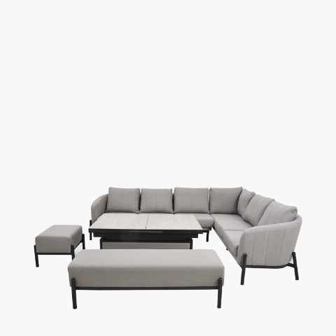 NEVADA CORNER SEATING SET WITH ADJUSTABLE TABLE