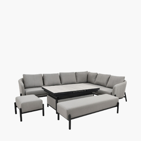 NEVADA CORNER SEATING SET WITH ADJUSTABLE TABLE