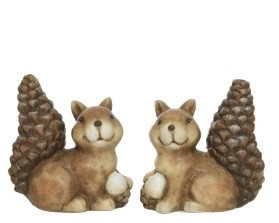 TERRACOTTA SQUIRREL 2 DESIGNS 12.5CM