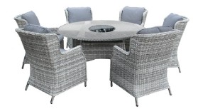 VERONA DELUXE 6 SEAT DINING SET WITH ICE BUCKET