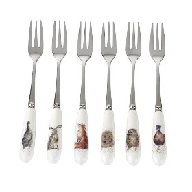 Wrendale Royal Worcester Set of 6 Pastry Forks